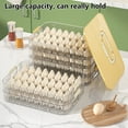 thumbnail image 3 of Preservation Box High Capacity Good Sealing Moisture-Proof Anti-stick 3D Frosted Bottom Food Organizer Timekeeping Quick Froze Dumpling Storage Box for Kitchen, 3 of 8