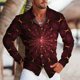 thumbnail image 1 of Tops de hombre de moda vintage tribal deportivo para hombre fiesta camisa gráfica transparente camisa con solapa con botones casual púrpura azul, 1 of 6