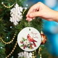 thumbnail image 4 of Christmas Memorial Ornament - Red Cardinal Bird Ceramic Hanging Decoration, Personalized Ornaments for Christmas Tree, Xmas Gift for Bird Lover, Those Remembering Loved Ones, 4 of 9