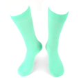 thumbnail image 4 of Feraricci Solid Color Polyester Socks for Men, Casual and Formal Attire Mid Rise Men’s Crew Socks - Mint, 4 of 8