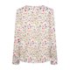 thumbnail image 5 of Moda mujer impresa manga larga camisa casual solapa blusa de un solo pecho Pompotops gfhjh8019, 5 of 8