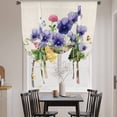 thumbnail image 3 of Spring Easter Balloon Curtains for Windows, Bedroom Curtains 54 Inch Length, Purple Floral Summer Botanical Rustic Tie Up Curtains Panels Thermal Insulated Bathroom Curtains Window 42"x54", 3 of 8