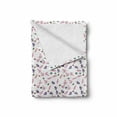 thumbnail image 2 of Flower Soft Flannel Fleece Blanket, Butterflies and Wildflowers Pattern Blooming Summer Ornamentation Feminine Corsage, Cozy Plush for Indoor and Outdoor Use, 60" x 80", Multicolor, by Ambesonne, 2 of 6