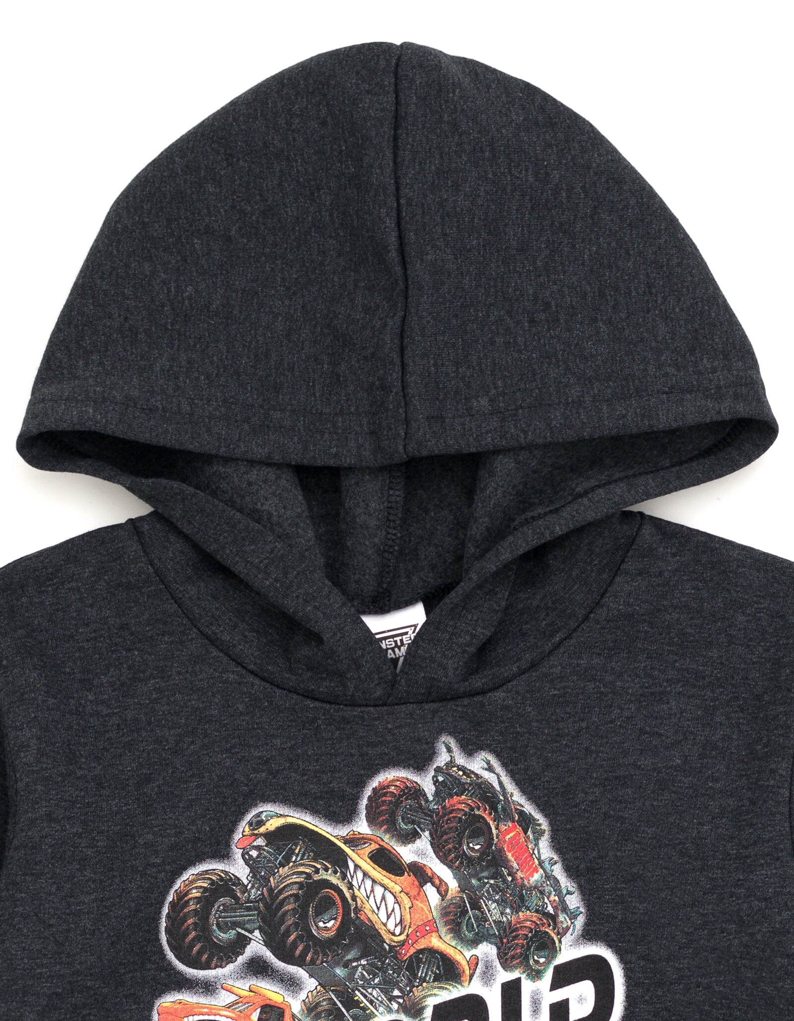 Monster Jam Toddler Boys' Fleece 2-Piece Hoodie and Pants Set Charcoal Heather