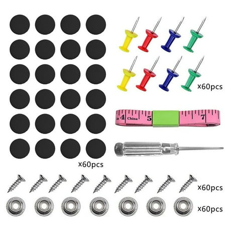 

60PCS Cloth Car Roof Snap Rivets Car Roof Fixing Buckle With Screws Black