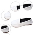 thumbnail image 6 of Penny Loafers for Women Wide Toe Box Soft Leather Casual Slip on Flat Shoes Fashion Solid Color Nonslip Walking Shoes White Size 8.5, 6 of 6