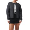 thumbnail image 1 of SUNSIOM Women's Fall Knit Cardigan Solid Color Long Sleeve One Button Open Front Cardigan Loose Outerwear, 1 of 8