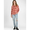 thumbnail image 2 of Time and Tru Women's Flannel Shirt with Long Sleeves, Sizes S-XXXL, 2 of 5