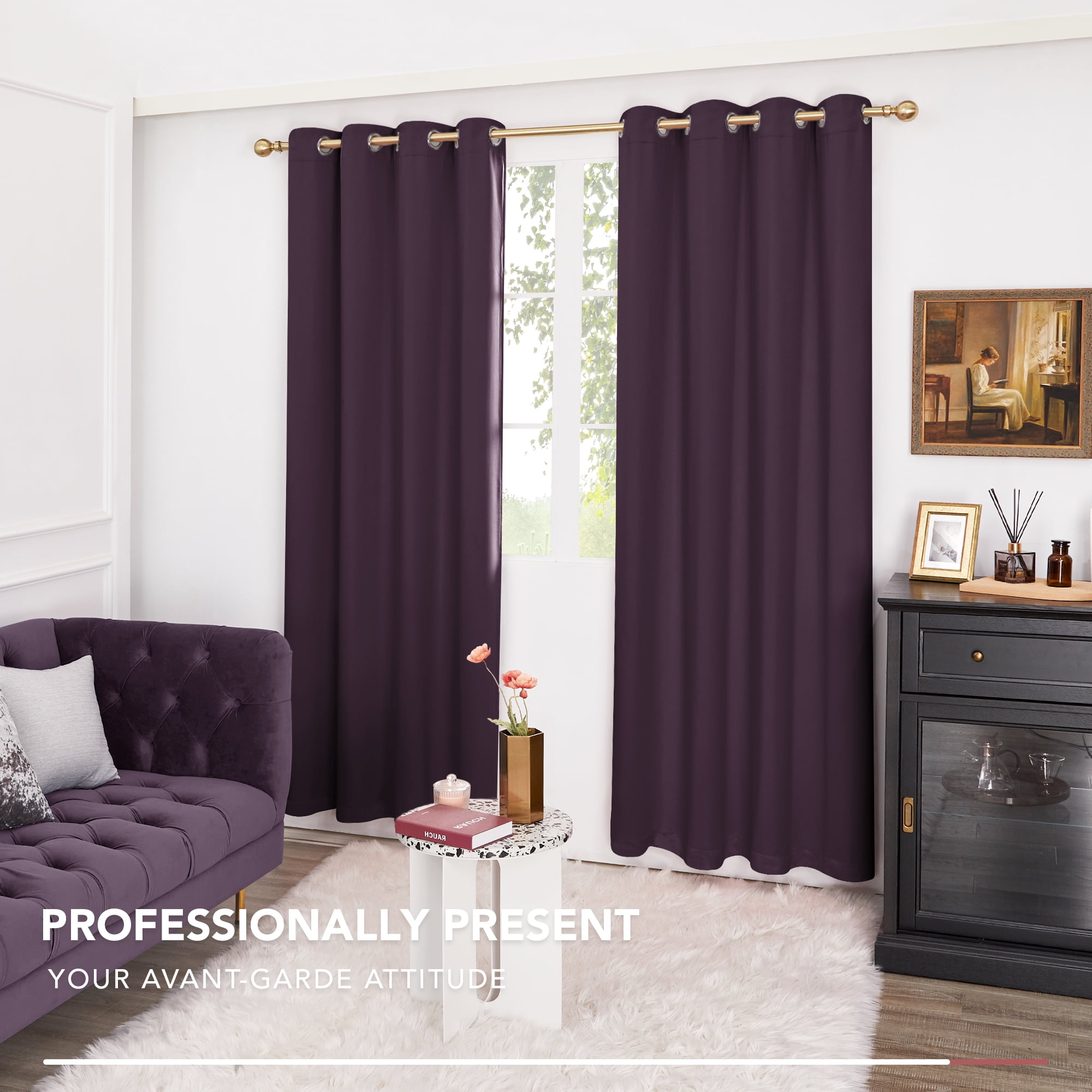 ZOPZO Total Blackout Curtains, Double Layer Thermal Insulated