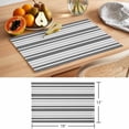 thumbnail image 6 of Grey Stripes Placemats Set of 6 Modern Minimalist Horizontal Ombre Lines Place Mats Indoor Wipeable Table Mats Washable Cloth Dining Table Placemats for Kitchen Holiday Party Home Decor 13x19 Inch, 6 of 9
