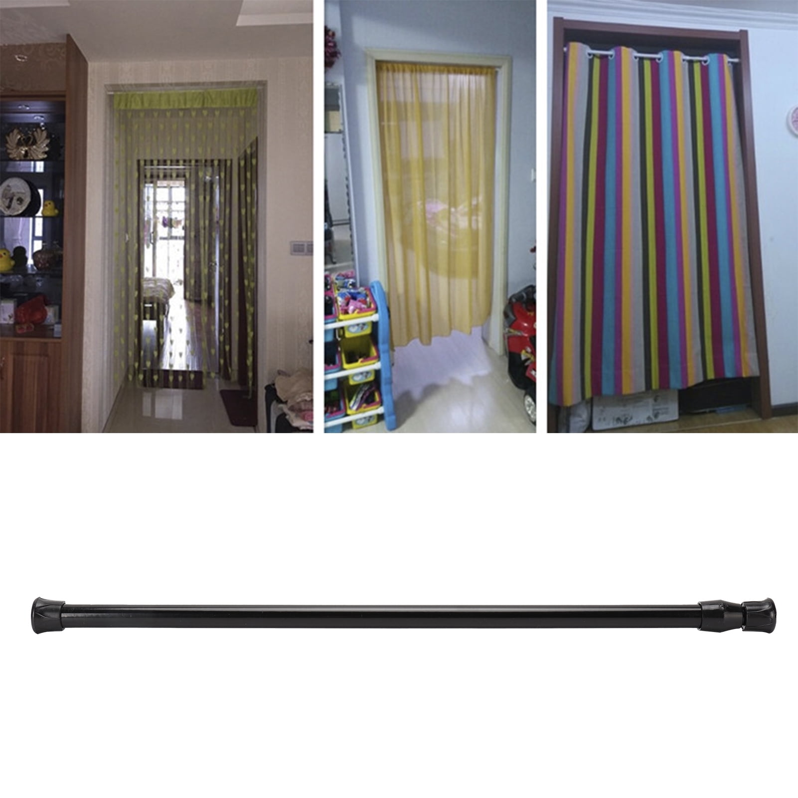 Extension Telescopic Shower Curtain Rail Pole Bathroom Door Window Wardrobe Rod 