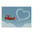 thumbnail image 1 of Smoke Cutting Board, Pilot Travelling in Sky with a Vintage Plane Leaving Heart Shape Trails, Decorative Tempered Glass Cutting and Serving Board, in 3 Sizes, by Ambesonne, 1 of 2