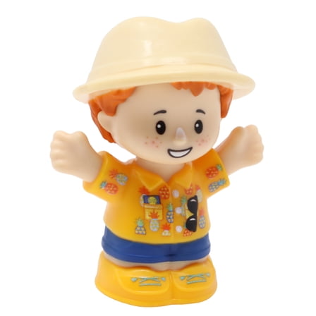 Replacement Part for Collectible Fisher-Price Little Airport Airplane Vacation Travel Dollhouse Family Playset HTJ26 - Replacement Ginger Hair Little Boy Figure - Hat and Sunglasses