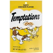 Angle View: TEMPTATIONS Classic Treats for Cats Tasty Chicken Flavor 3 Ounces, Pack of 1