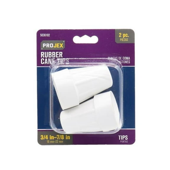 Projex  0.75 in. Rubber Crutch & Cane Tip, Off-White - Pack of 2
