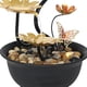 thumbnail image 3 of Fuente de agua de mesa Cascada Artesanía Fuente de interior de escritorio Luces LED decorativas para el dormitorio Decoración de estar, 3 of 4