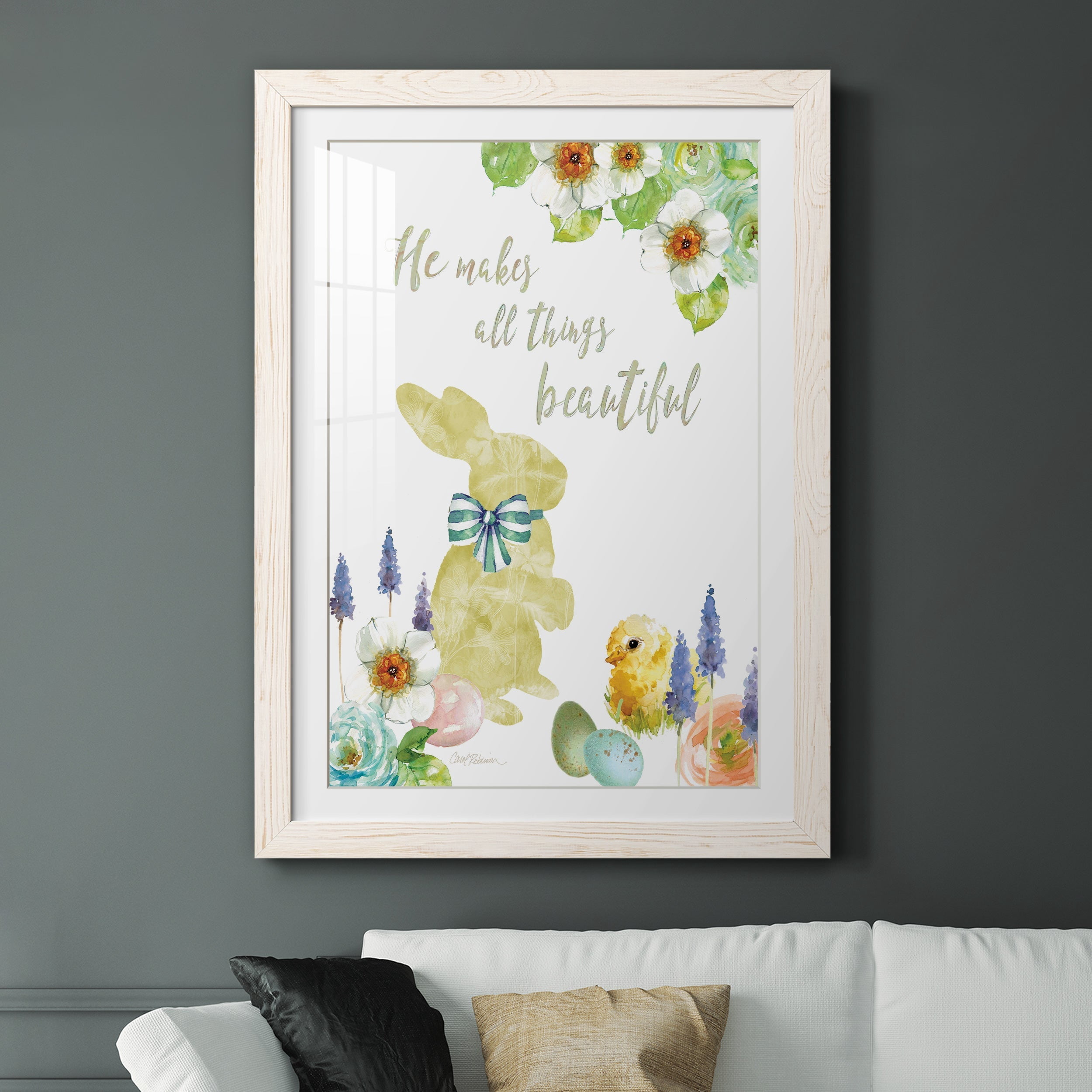 All Things Bunny - Premium Framed Print - Distressed Barnwood Frame - Ready to Hang