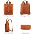 thumbnail image 4 of S-ZONE Women Genuine Leather Backpack Purse Retro Top-handle Bags Vintage Totes, 4 of 7
