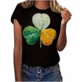 thumbnail image 1 of QIPOPIQ T-Shirts à Manches Courtes pour Femmes Col Rond T-Shirts de la Saint-Patrick T-Shirt Vert Trèfle T-Shirt Ample St Patricks Day Shirts T-Shirt Amusant T-Shirts de Vacances Tunique T-Shirt Graphique Offres, 1 of 9