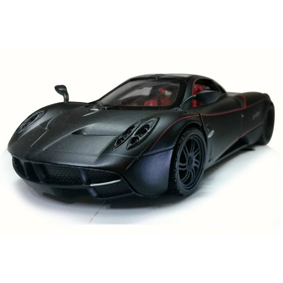 Pagani Huayra w/ upward-opening doors, Matte Black - Motor Max 79502 - 1/24 Scale Diecast Model Toy Car