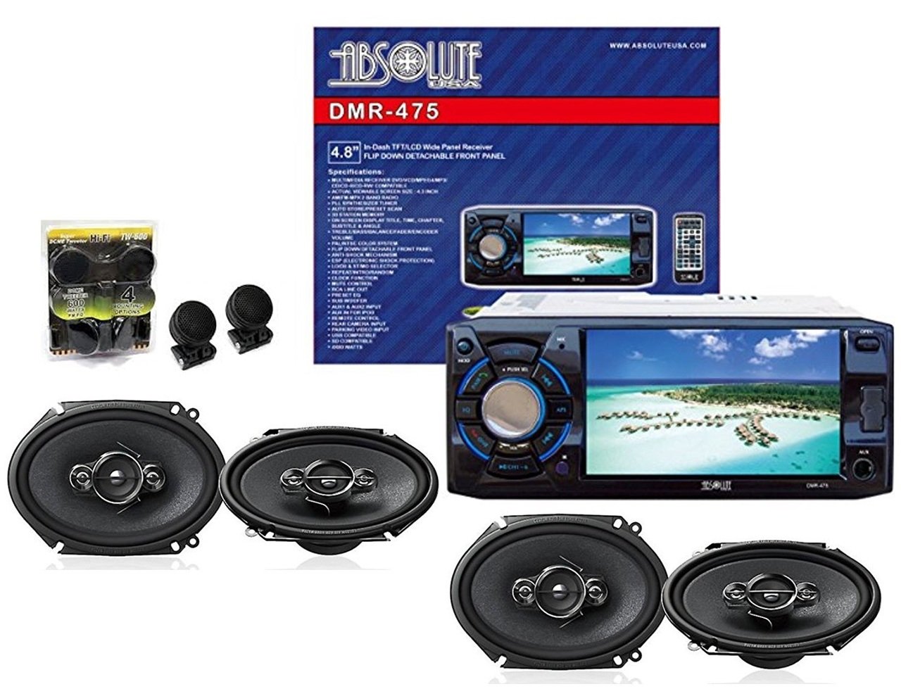 Absolute Usa Dmr 475 4 8 Inch Dvd Mp3 Cd Multimedia Player Widescreen Receiver With 2 Pairs Of Pioneer Ts A66r 6 8 Speakers And Free Absolute Tw600 Tweeter Walmart Com Walmart Com Absolute Usa Dmr 475 4 8 Inch Dvd Mp3 Cd Multimedia Player Widescreen Receiver With 2 Pairs Of Pioneer Ts A66r 6 8 Speakers And Free Absolute Tw600 Tweeter Walmart Com Walmart Com