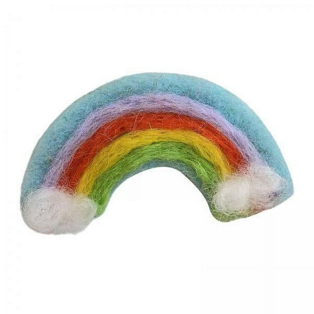 2x Hellery Arco Iris Hecho a Mano Lana Fieltro Moda Horquillas Pinzas para El Cabello Accesorios para 2 piezas