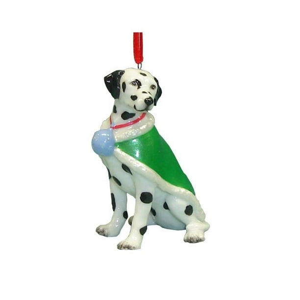 Cute Christmas Holiday Dalmatian Dog Ornament Statue ...