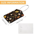thumbnail image 5 of Square PU Leather Luggage Tags, 2 Pack, with Privacy Cover and Stainless Steel Ring - Suitable for Travel, Backpack, Handbag - Bag Tags, Handbag Tags Acorns, 5 of 7