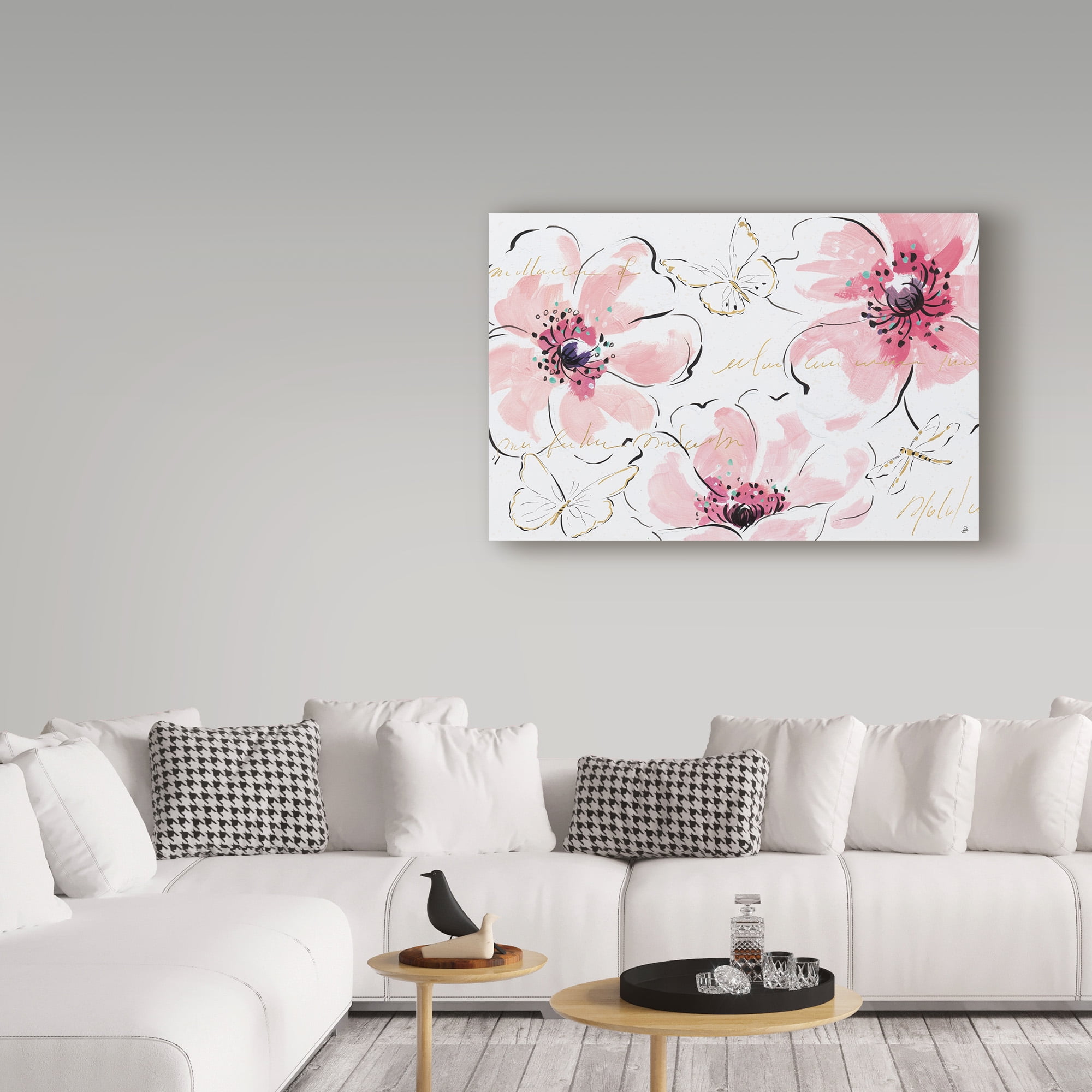 Trademark Fine Art 'Simply Pink I' Canvas Art by Daphne Brissonnet