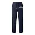 thumbnail image 2 of Boys Girls Baggy Sweatpants - Lightweight Straight Leg Athletic Pants with Pockets & Bow Knot, Comfortable Casual Sportswear for Kids 4-13 Years(Navy,10-11Years), 2 of 4