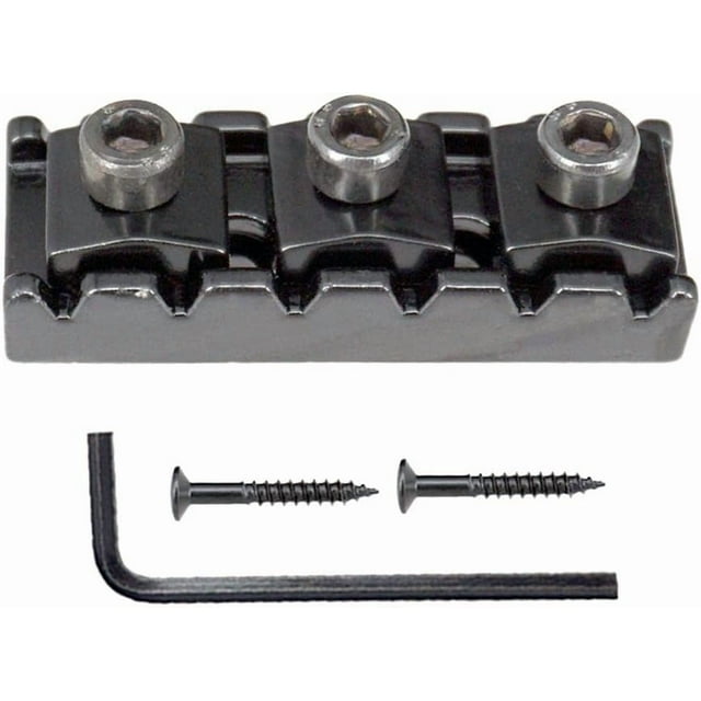HUGFEGWE Premium Locking Nut with Hex Key for Tremolo Bridge 43mm, Black CJB91-11586