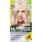 Garnier Nutrisse Ultra Color Nourishing Hair Color Creme, PL1 Ultra Pure Platinum 1 ea (Pack of 2)
