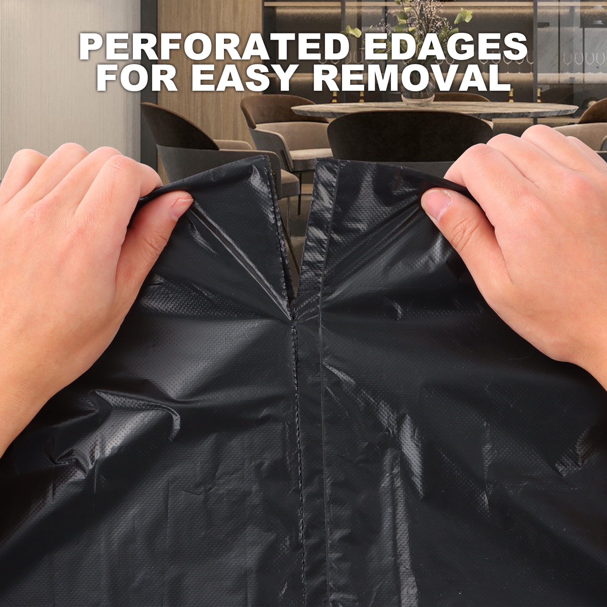Large Trash Bags, 2.2 Mil 55-60 Gallon Large Contractor Bags 30 Counts Heavy Duty Outdoor Garbage Can Liners Black
