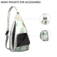 thumbnail image 2 of Sunset Turtle Sling Backpack - Tropical Ocean & Beach Print, Fashionable Crossbody Bag for Students & Office Workers, 2 of 4