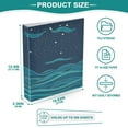 thumbnail image 5 of Starry Ocean Waves 12.4x10.6in PVC Round Ring Binder, D-Ring 3-Hole, Metal Clip, 200 Sheets, 5 of 10