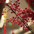 thumbnail image 1 of YAOMOBB Décoration Réutilisable Festival de Printemps Chinois 2024 Décoration Suspendue avec Pompons Rouges 3D Doré Intérieur Extérieur Nouvel An Ornement, 1 of 6