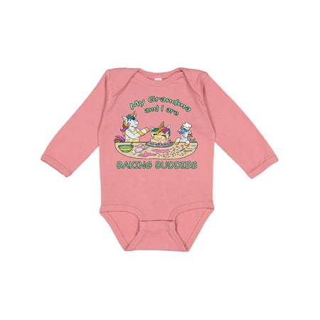 

Inktastic My Grandma and I are Baking Buddies Gift Baby Boy or Baby Girl Long Sleeve Bodysuit