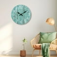 thumbnail image 3 of Wall Clock, Rustic Wall Clocks Battery Operated Silent Non Ticking, Country Round Wooden Clocks Farmhous Wall Decorative for Kitchen, Bathroom, Living Room (Gray 10 Inch), 3 of 9