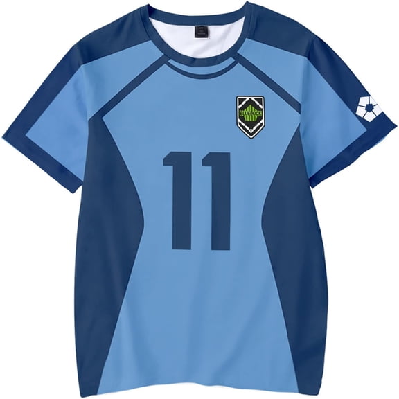 TIANCHU Anime Blue Lock Yoichi Isagi Cosplay T-Shirt Unisex Streetwear 3D Printed Short Sleeve Tops for