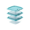 thumbnail image 3 of Glass Food Storage Containers Set for Fridge – 3 Small Clear Leakproof Containers with Locking Lids, Stackable Meal Prep Boxes for Leftovers, Sauces, Snacks, Lunch and Travel, 3 of 7