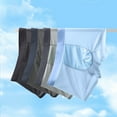 thumbnail image 4 of Washranp Men Ice Silk Panties,Traceless Ultra-thin Mesh Breathable Soft Boxer Mid Waist Underwear, 4 of 4
