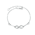 thumbnail image 1 of Fina Pulsera Amor Infinito Plata 925 Con Corazones Ajustable Xtellar plateado, 1 of 4