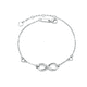 thumbnail image 1 of Fina Pulsera Amor Infinito Plata 925 Con Corazones Ajustable Xtellar  plateado, 1 of 4