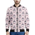 thumbnail image 3 of Chaqueta con cremallera con estampado 3D de cupcakes de dibujos animados para hombres y mujeres, sudadera con gráfico de comida, chaqueta bomber informal para niños, abrigo suelto de manga larga, 3 of 5