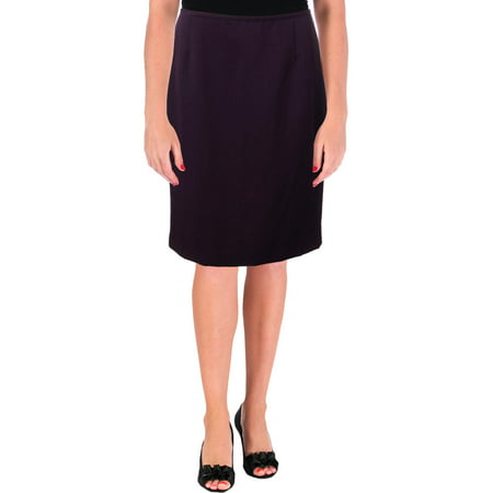 Le Suit Womens Petites Textured Office Pencil Skirt Purple
