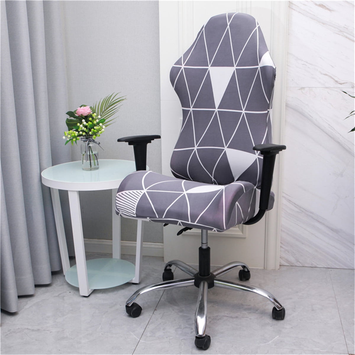 Gaming Chair Slipcover Stretch Seat Chair Cover for Leather Computer Reclining Racing Ruffled Gamer Chair Protector No Chair Walmart