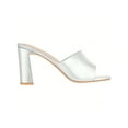 thumbnail image 2 of Women's Chunky Heeled Mule Sandals Low Heel Sandals Single Strap Square Toe Chunky Heeled Sandal, 2 of 5