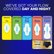 Always Maxi Pads Size 5, Extra Heavy Overnight with Wings, 14 Count