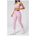 thumbnail image 5 of PISONIC Two Piece Workout Sets for Women Color Block Sports Bra and High Waist Leggings Gym Yoga Active Wear Outfits, 5 of 7
