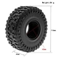 thumbnail image 2 of 1.9" Rubber Tyre 116mm Tyre Fits for 1/10 Rc Crawler Car Axial Scx10 Yikong Wrangler, 2 of 6